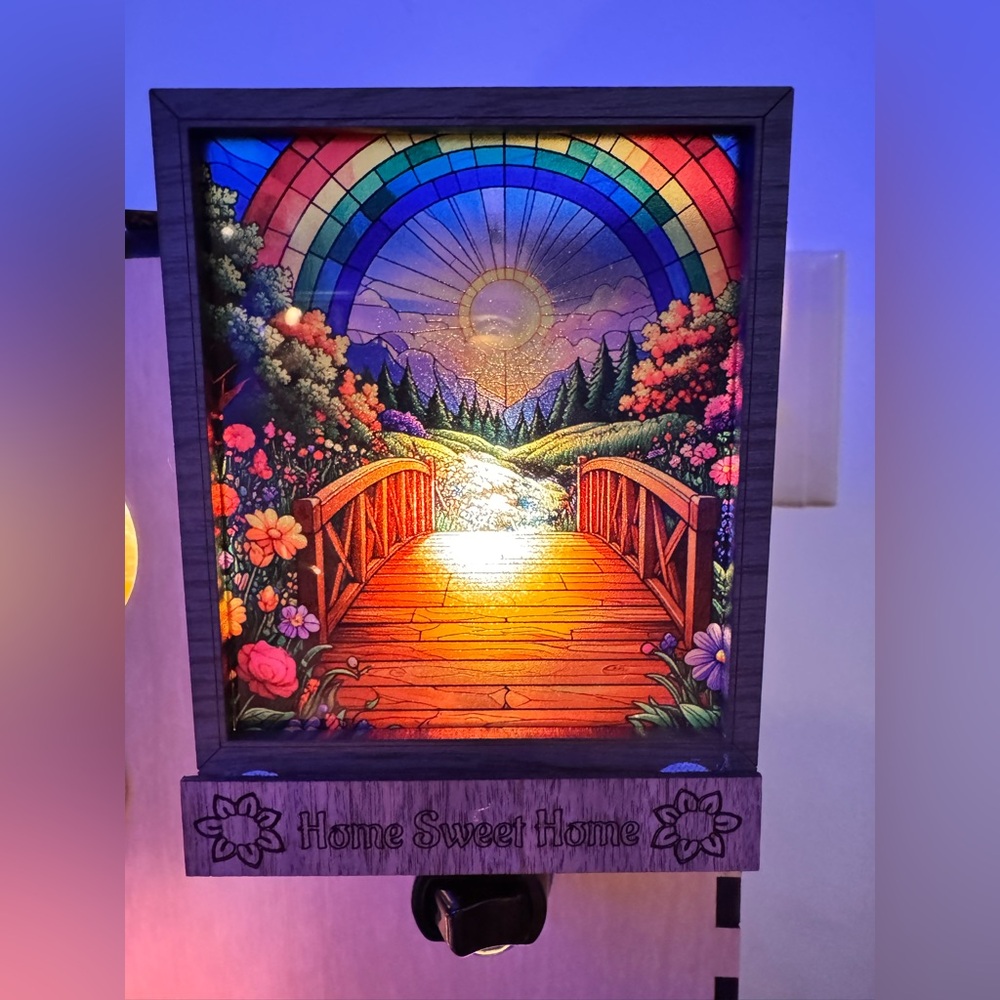 Handmade by me interchangeable custom nightlights wood and acrylic